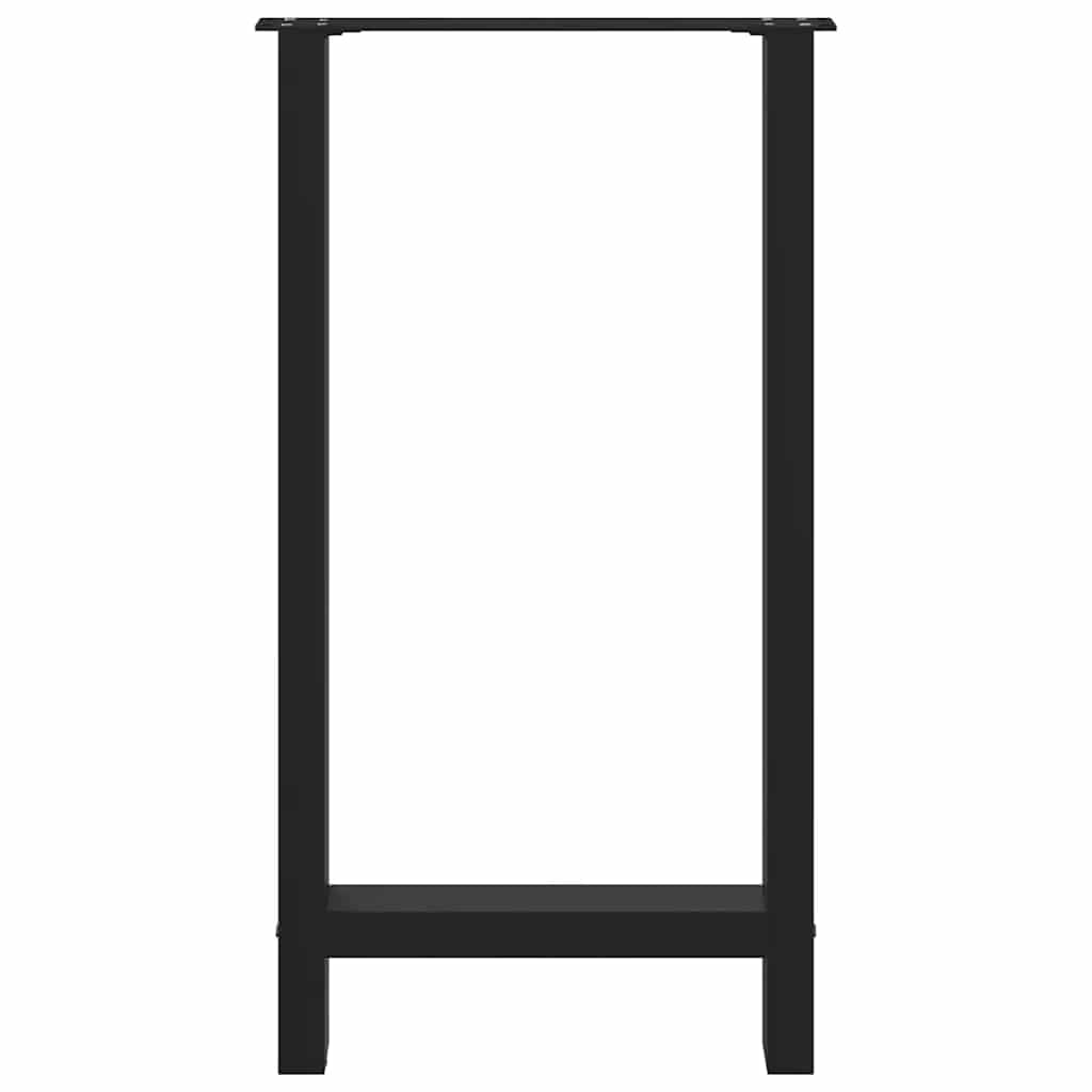 Noge za barski stol Crne 2 kom 50 x (90-91) cm Čelik