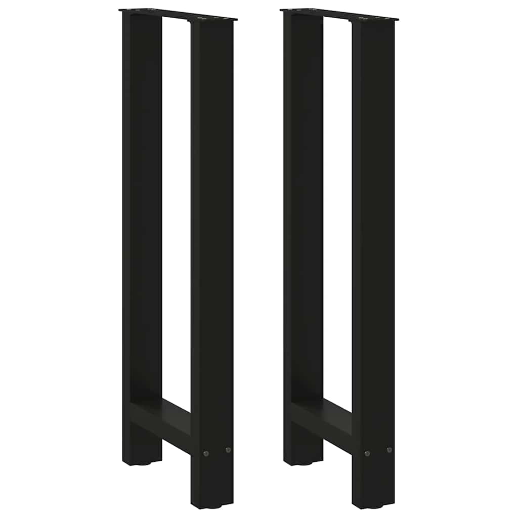 Noge za barski stol Crne 2 kom 50 x (100-101) cm Čelične