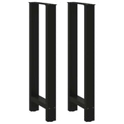 Noge za barski stol Crne 2 kom 50 x (100-101) cm Čelične
