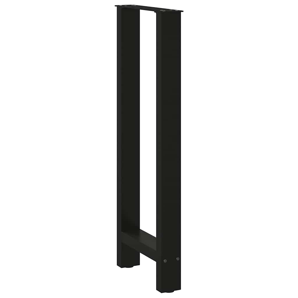 Noge za barski stol Crne 2 kom 50 x (100-101) cm Čelične