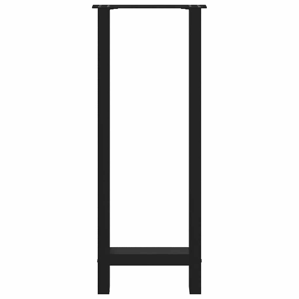 Noge za barski stol Crne 2 kom 50 x (100-101) cm Čelične