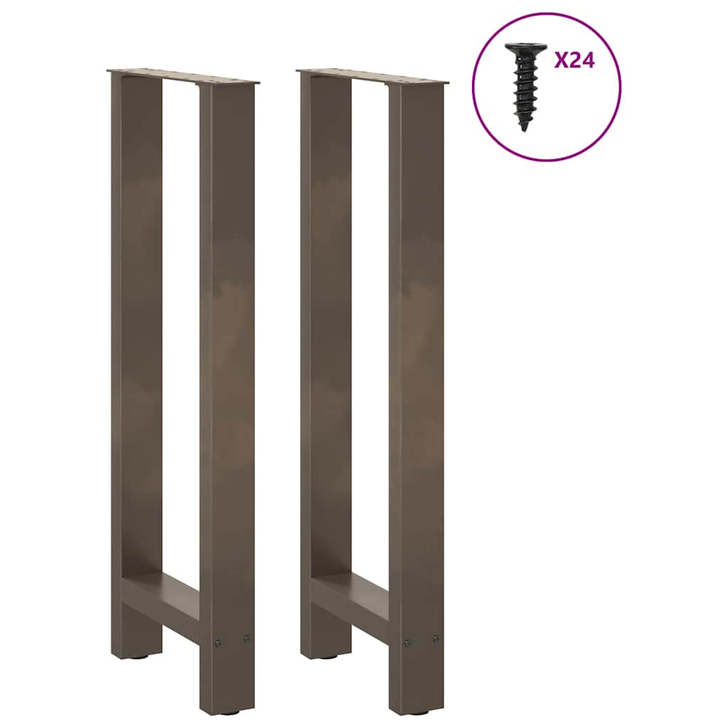 Noge za barski stol Prirodni čelik 2 kom 50 x (100-101) cm Čelik