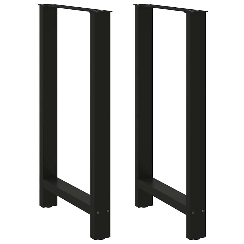 Noge za barski stol Crne 2 kom 60 x (100-101) cm Čelične