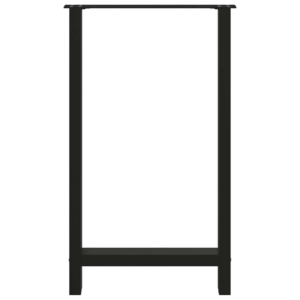 Noge za barski stol Crne 2 kom 60 x (100-101) cm Čelične