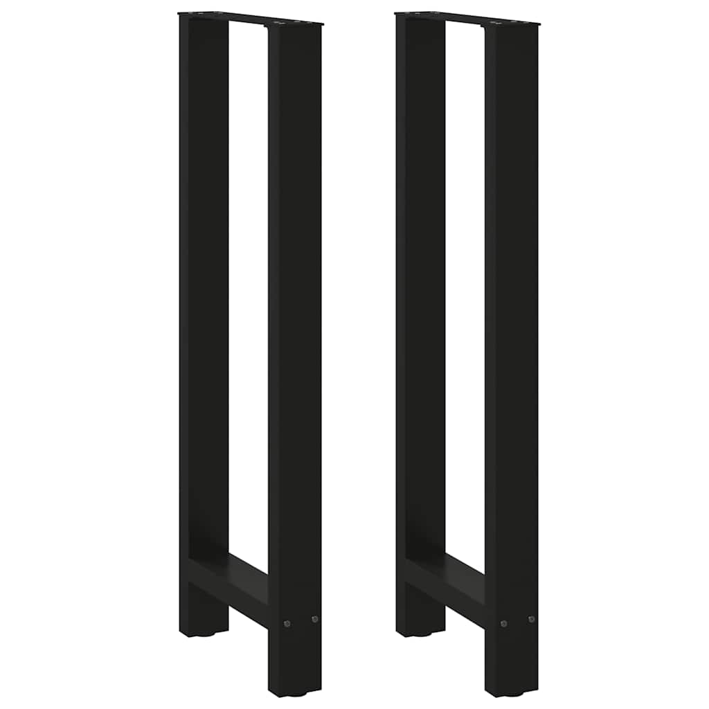 Noge za barski stol Crne 2 kom 40 x (110-111) cm Čelične