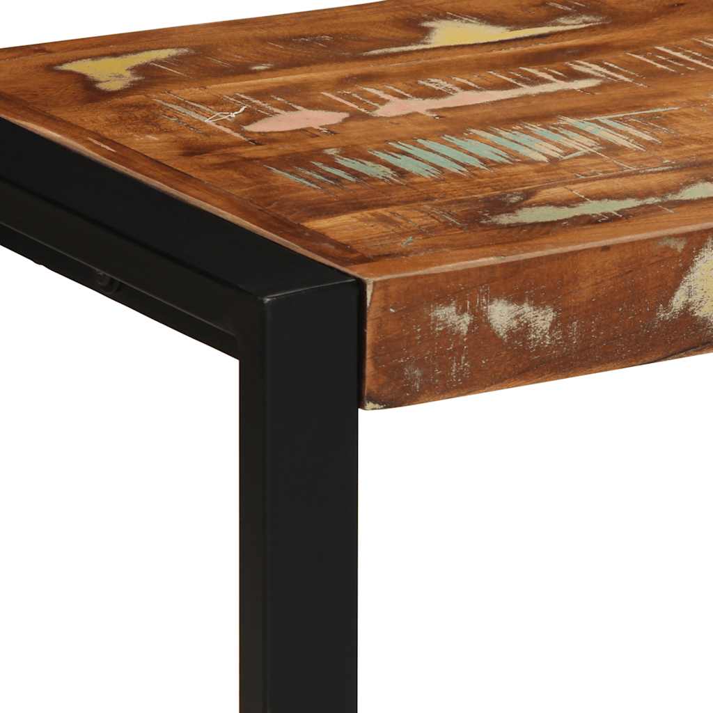 Višebojna klupa 80x35x45 cm Obrađeno puno drvo