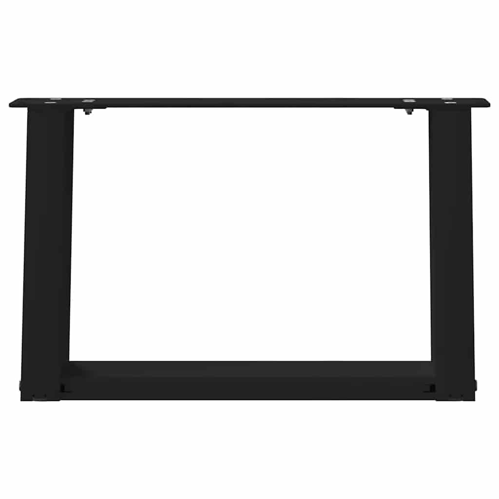 Noge za klub stolić U-oblik 2 kom Crne 40 x (30-31) cm Čelik