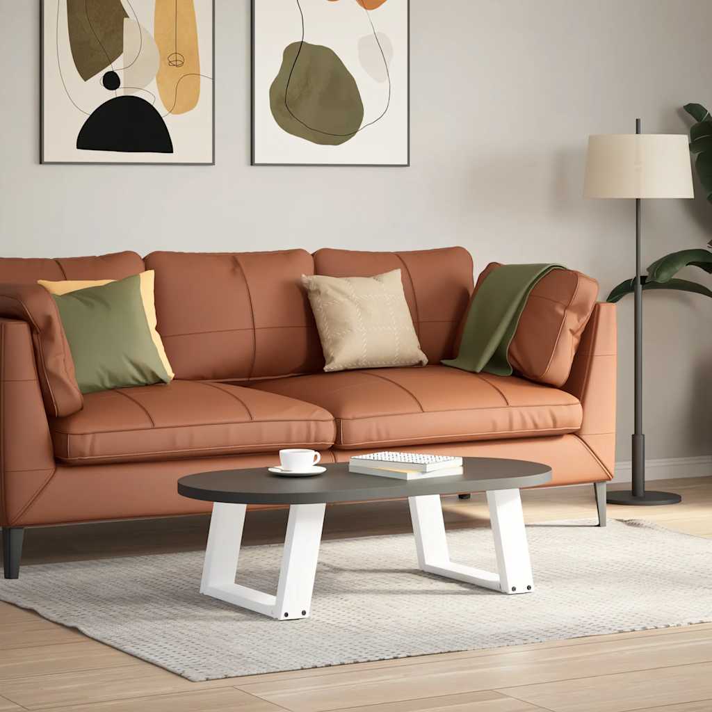 Noge za klub stolić U-oblik 2 kom Bijele 40 x (30-31) cm Čelik