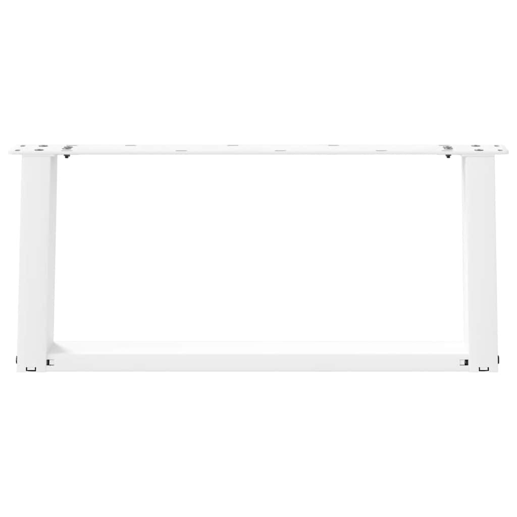 Noge za klub stolić U-oblik 2 kom Bijele 60 x (30-31) cm Čelik