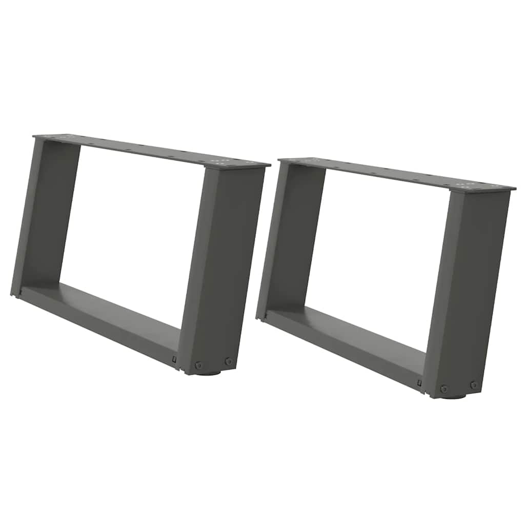 Noge za klub stolić U-oblik 2 kom antracit 60 x (30-31) cm čelik