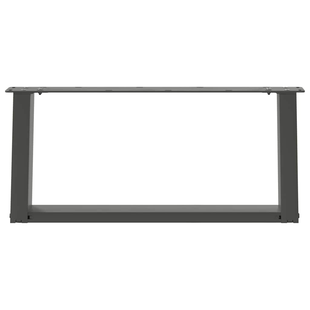 Noge za klub stolić U-oblik 2 kom antracit 60 x (30-31) cm čelik