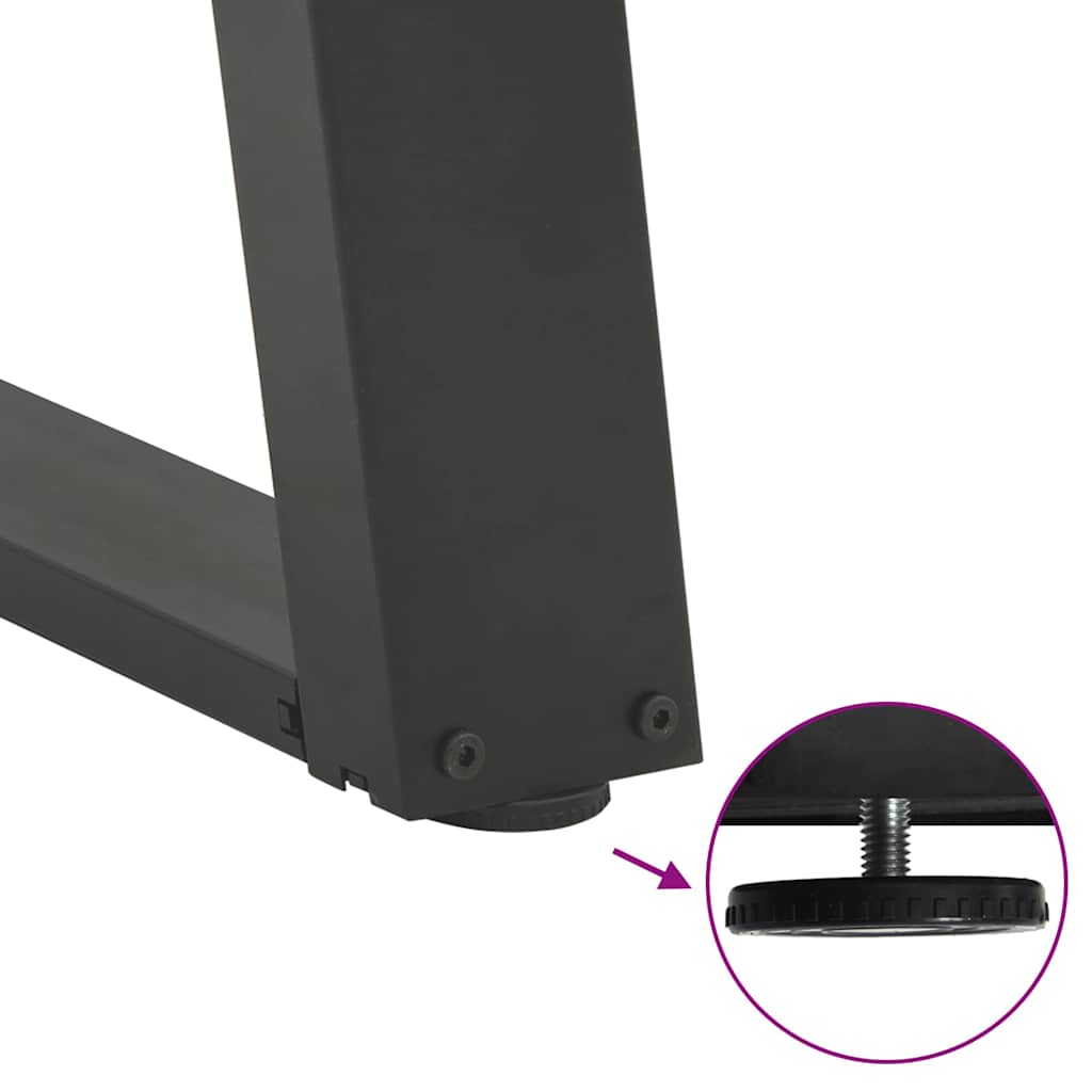 Noge za klub stolić U-oblik 2 kom antracit 60 x (30-31) cm čelik