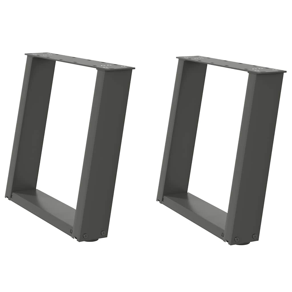 Noge za klub stolić U-oblik 2 kom antracit 50 x (42-43) cm čelik