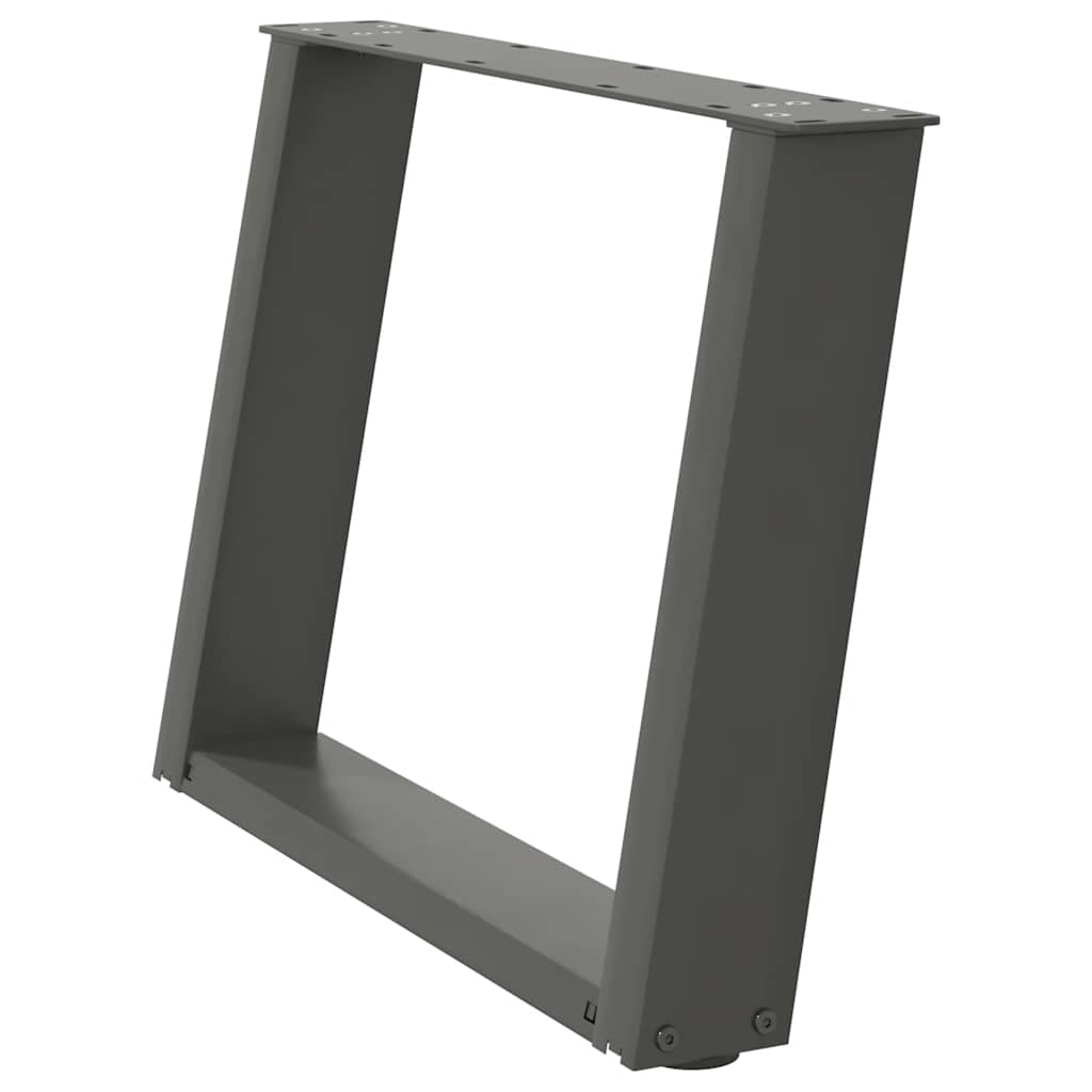 Noge za klub stolić U-oblik 2 kom antracit 60 x (42-43) cm čelik