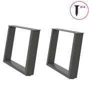 Noge za klub stolić U-oblik 2 kom antracit 70 x (42-43) cm čelik