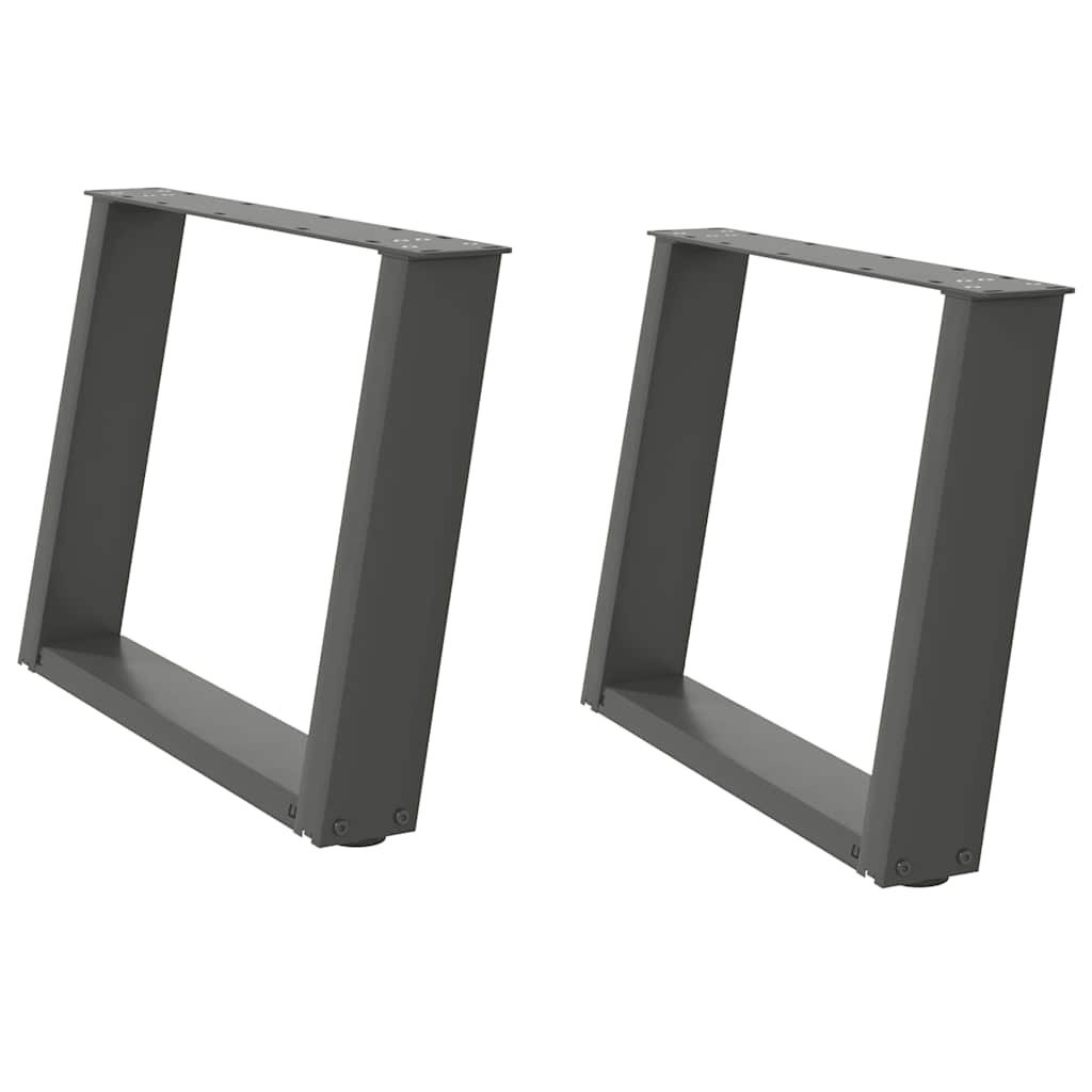 Noge za klub stolić U-oblik 2 kom antracit 70 x (42-43) cm čelik
