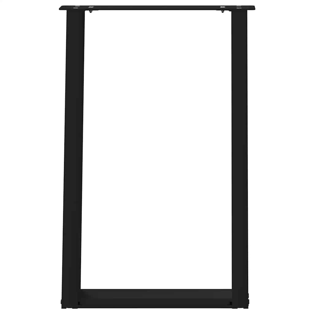 Noge za blagovaonski stol U-oblik 2 kom Crne 50 x (72-73) cm Čelik