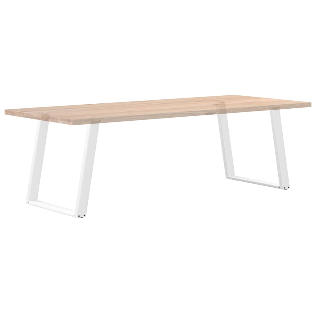 Noge za blagovaonski stol U-oblik 2 kom Bijele 70 x (72-73) cm Čelik