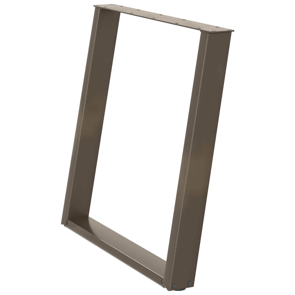 Noge za blagovaonski stol U-oblik 2 kom Prirodni čelik 80 x (72-73) cm Čelik