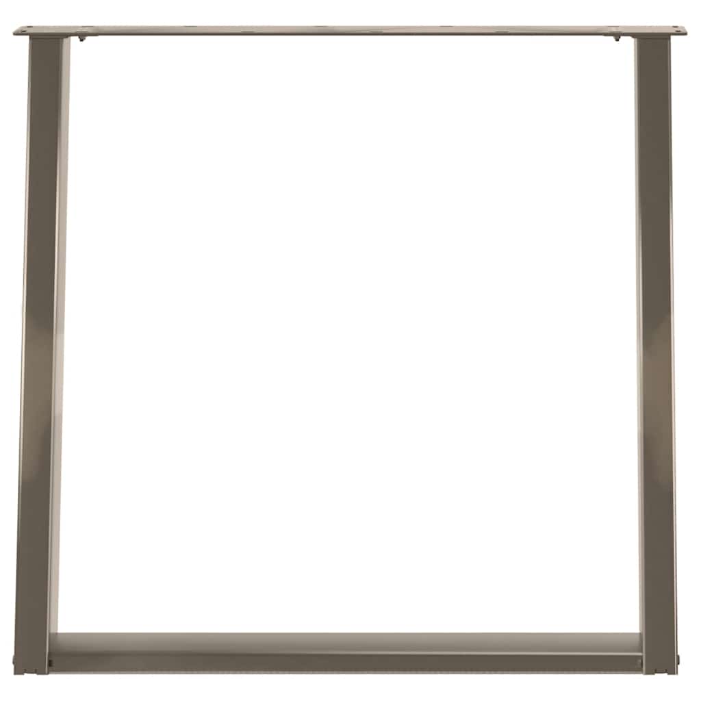 Noge za blagovaonski stol U-oblik 2 kom Prirodni čelik 80 x (72-73) cm Čelik