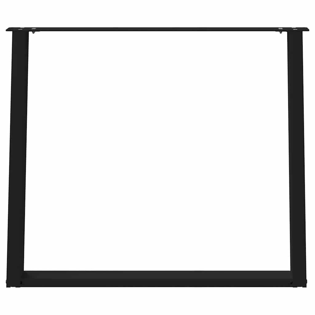 Noge za blagovaonski stol U-oblik 2 kom Crne 90 x (72-73) cm Čelik