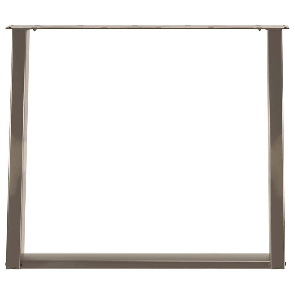 Noge za blagovaonski stol U-oblik 2 kom Prirodni čelik 90 x (72-73) cm Čelik