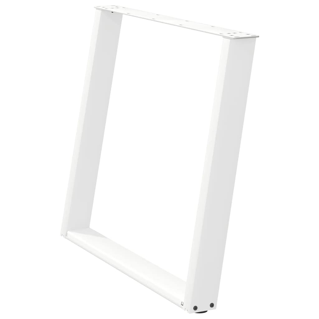 Noge za blagovaonski stol U-oblik 2 kom Bijele 100 x (72-73) cm Čelik
