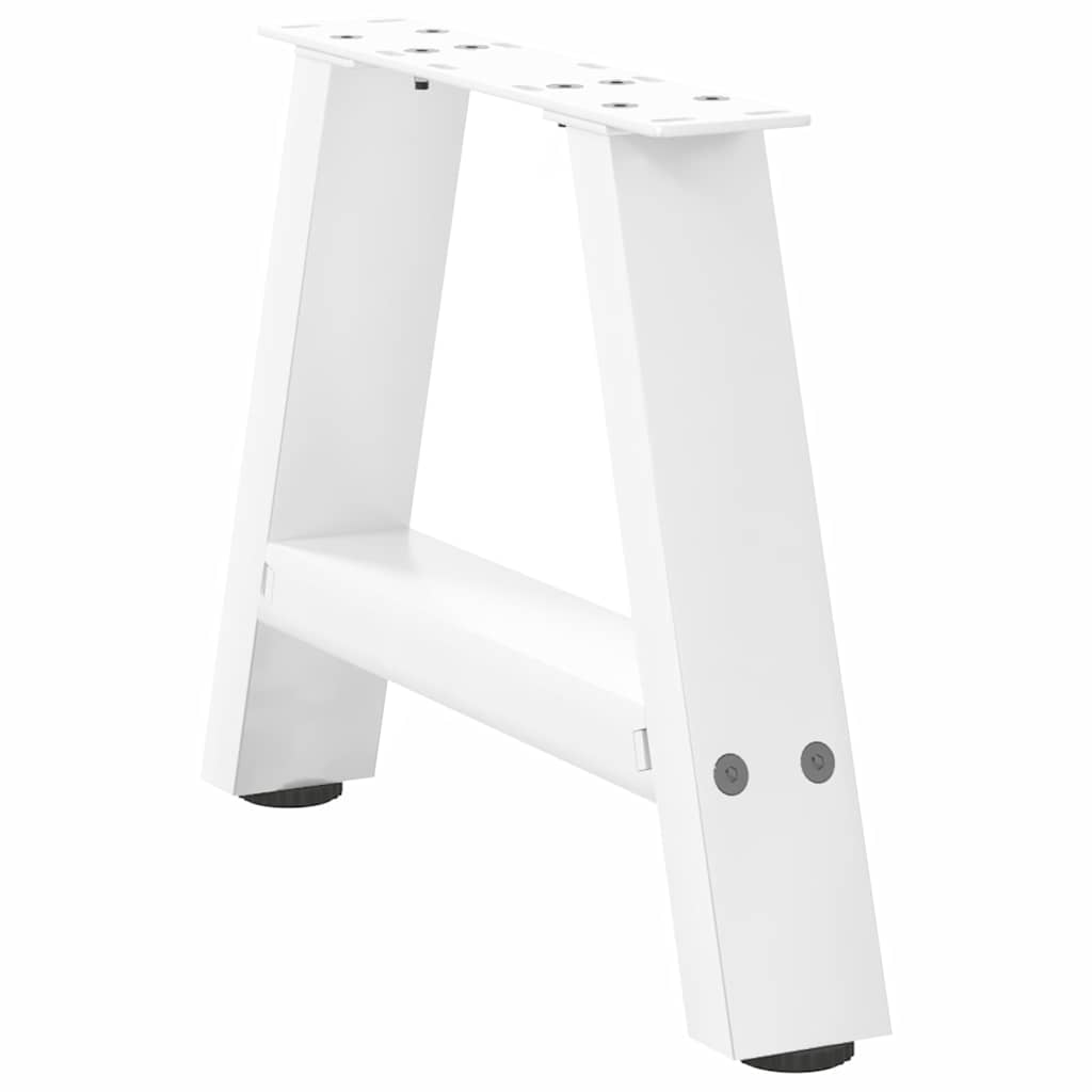 Noge za klub stolić A-oblika 2 kom Bijele 40 x (30-31) cm Čelik