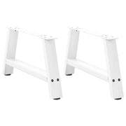 Noge za klub stolić A-oblika 2 kom Bijele 60 x (30-31) cm Čelik