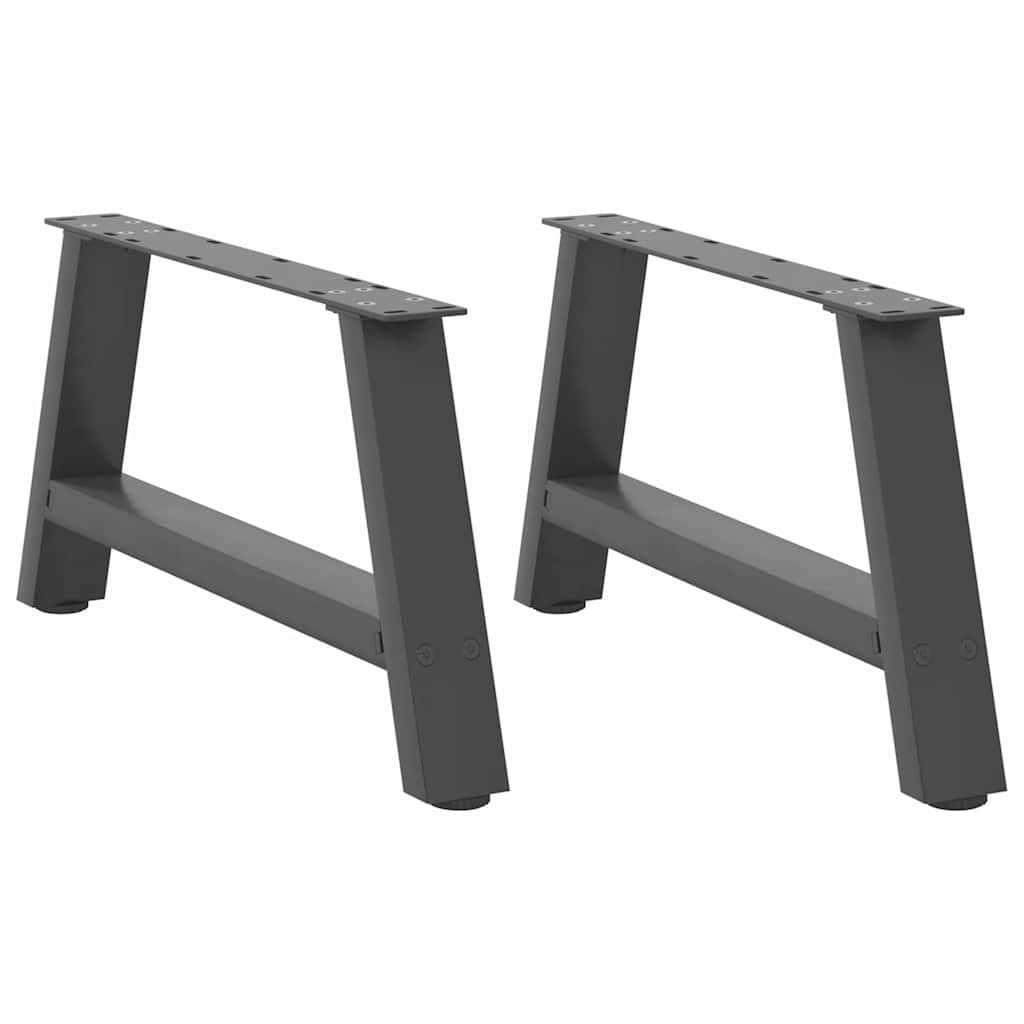 Noge za klub stolić A-oblika 2 kom antracit 60 x (30-31) cm čelik