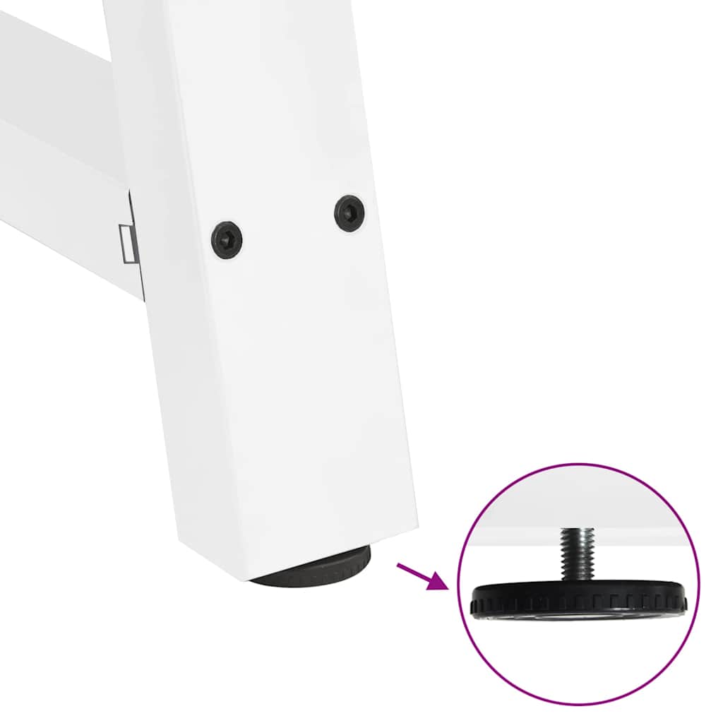 Noge za klub stolić A-oblika 2 kom Bijele 70 x (30-31) cm Čelik