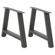Noge za klub stolić A-oblika 2 kom antracit 60 x (42-43) cm čelik