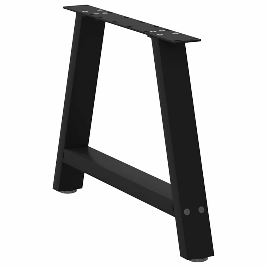 Noge za klub stolić A-oblika 2 kom Crne 70 x (42-43) cm Čelik