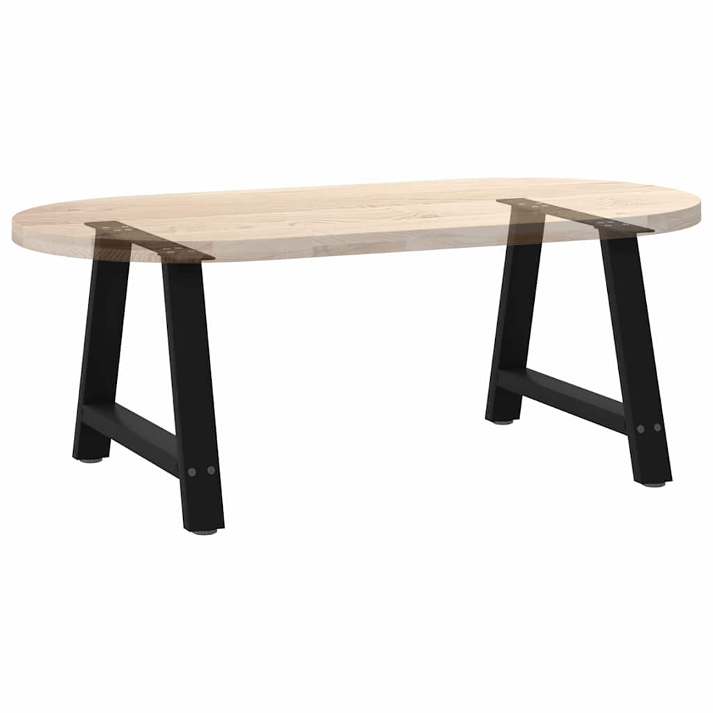 Noge za klub stolić A-oblika 2 kom Crne 70 x (42-43) cm Čelik