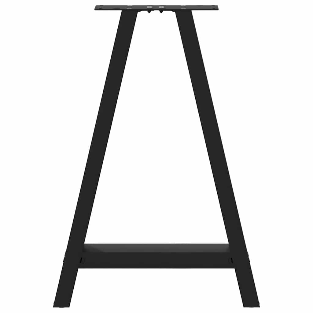 Noge za blagovaonski stol A-oblika 2 kom Crne 50 x (72-73) cm Čelik
