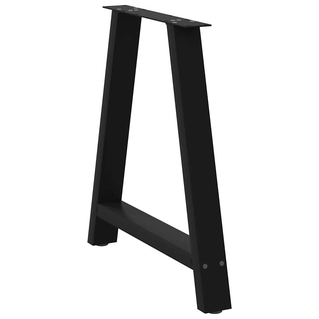 Noge za blagovaonski stol A-oblika 2 kom Crne 70 x (72-73) cm Čelik