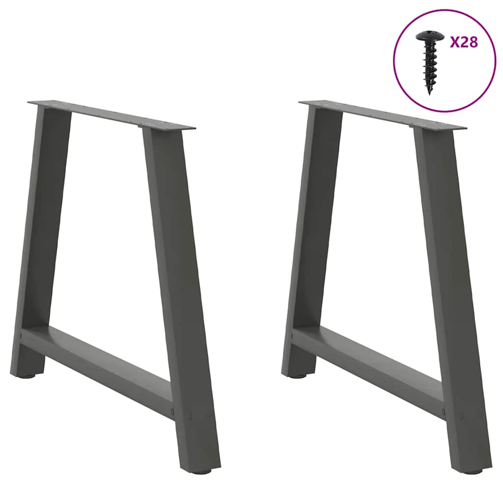 Noge za blagovaonski stol A-oblika 2 kom antracit 100 x (72-73) cm čelik