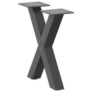 Noge za klub stolić u obliku slova X, 2 kom, antracit, 30 x (30-31) cm, čelik