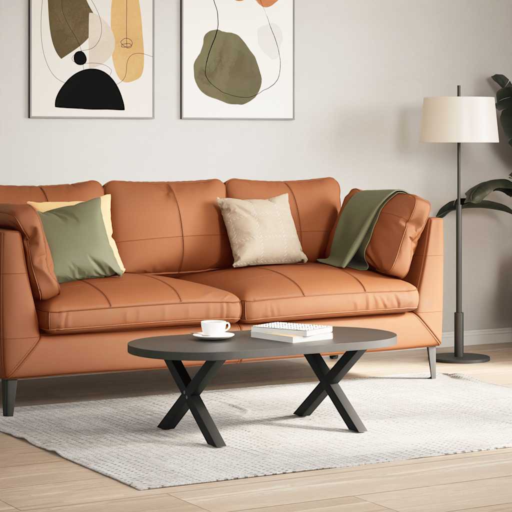 Noge za klub stolić u obliku slova X, 2 kom, crne, 50 x (30-31) cm, čelik