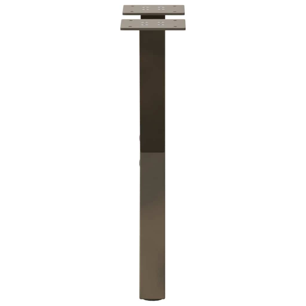 Noge za klub stolić u obliku slova X, 2 kom, prirodni čelik, 38 x (42-43) cm, čelik