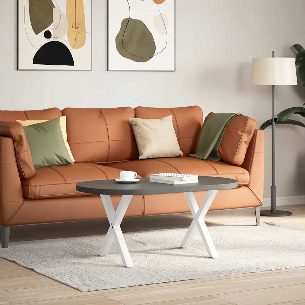 Noge za klub stolić u obliku slova X, 2 kom, bijele, 50 x (42-43) cm, čelik