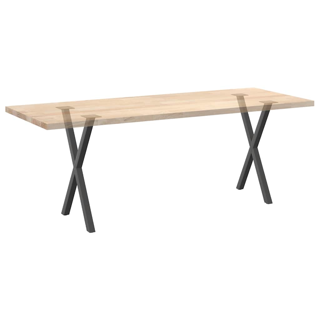 Noge za blagovaonski stol u obliku slova X, 2 kom, antracit, 50 x (72-73) cm, čelik