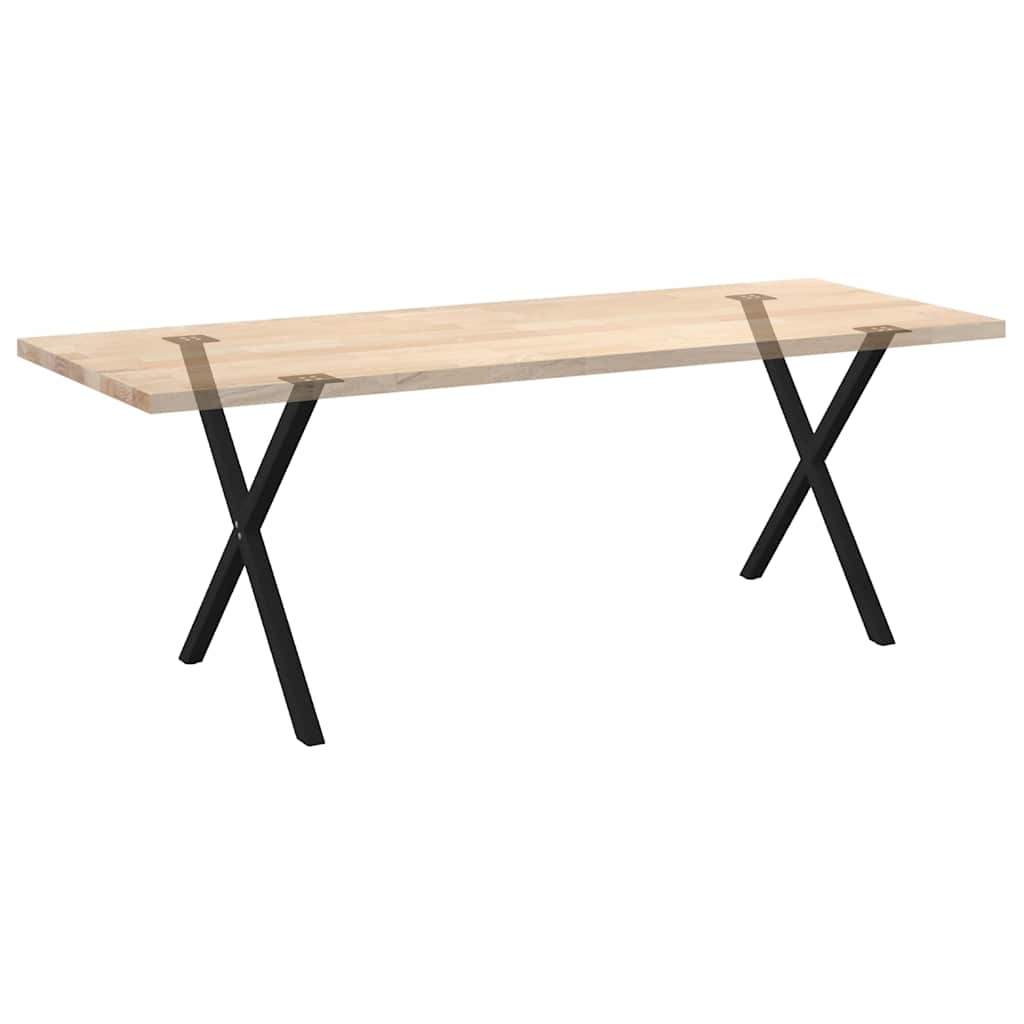 Noge za blagovaonski stol u obliku slova X, 2 kom, crne, 80 x (72-73) cm, čelik