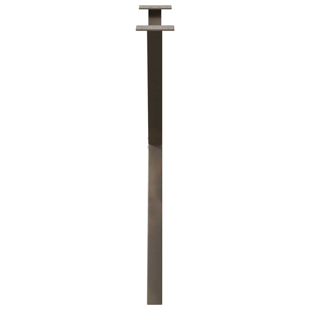 Noge za blagovaonski stol u obliku slova X, 2 kom, prirodni čelik, 80 x (72-73) cm, čelik