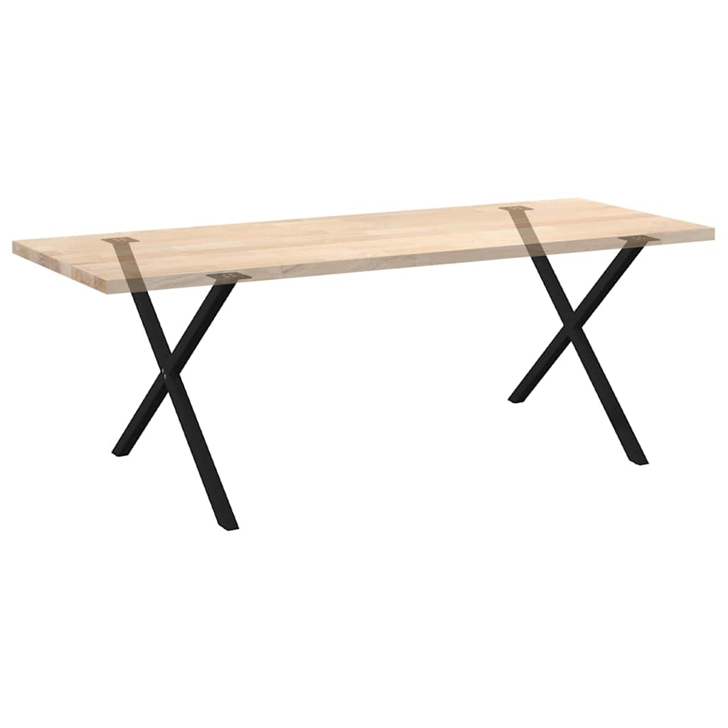 Noge za blagovaonski stol u obliku slova X, 2 kom, crne, 90 x (72-73) cm, čelik