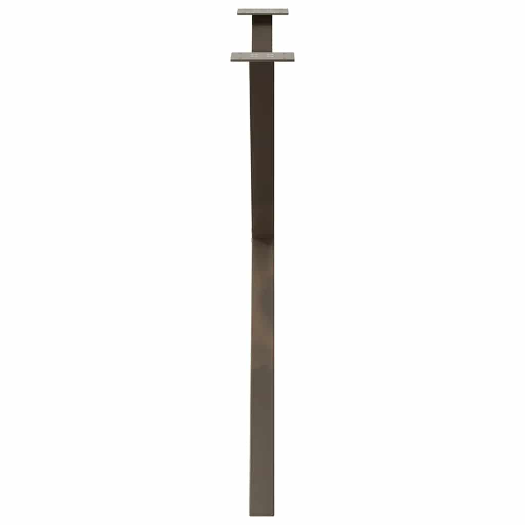 Noge za blagovaonski stol u obliku slova X, 2 kom, prirodni čelik, 90 x (72-73) cm, čelik