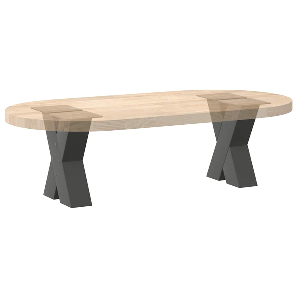 Noge za klub stolić u obliku slova X, 2 kom, antracit, 30 x (30-31) cm, čelik