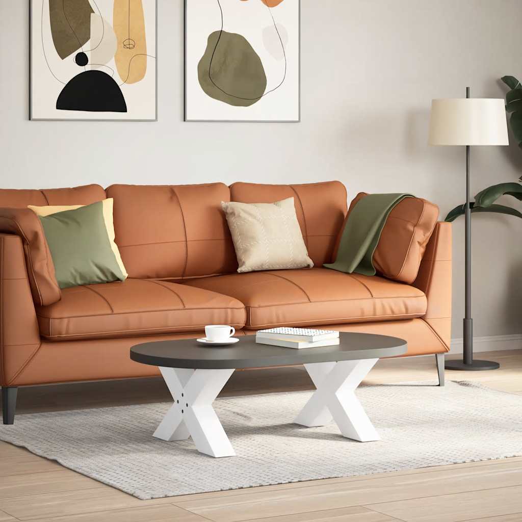 Noge za klub stolić u obliku slova X, 2 kom, bijele, 50 x (30-31) cm, čelik