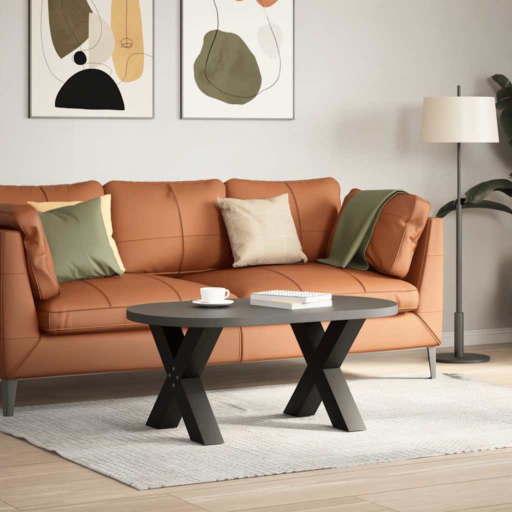 Noge za klub stolić u obliku slova X, 2 kom, crne, 50 x (42-43) cm, čelik