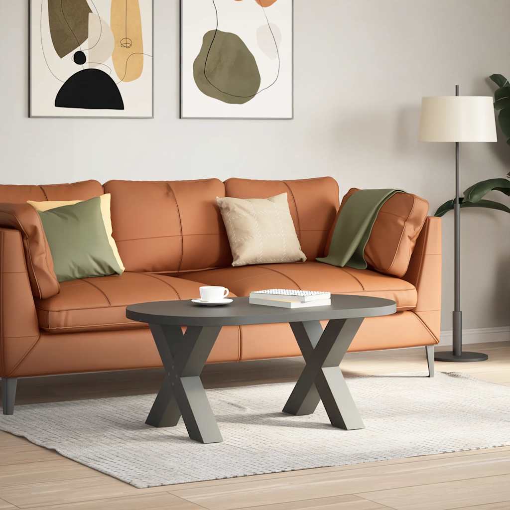 Noge za klub stolić u obliku slova X, 2 kom, antracit, 60 x (42-43) cm, čelik